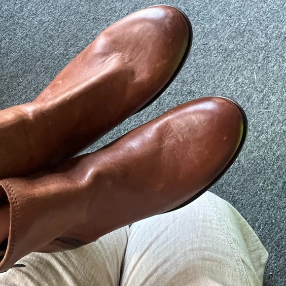 Frye Brown Leather Ankle Boots - Picture 5 of 6
